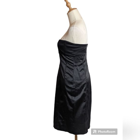 Necessary Objects Y2K Black Satin Corset Dress - Picture 3 of 7